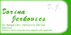 dorina jerkovics business card